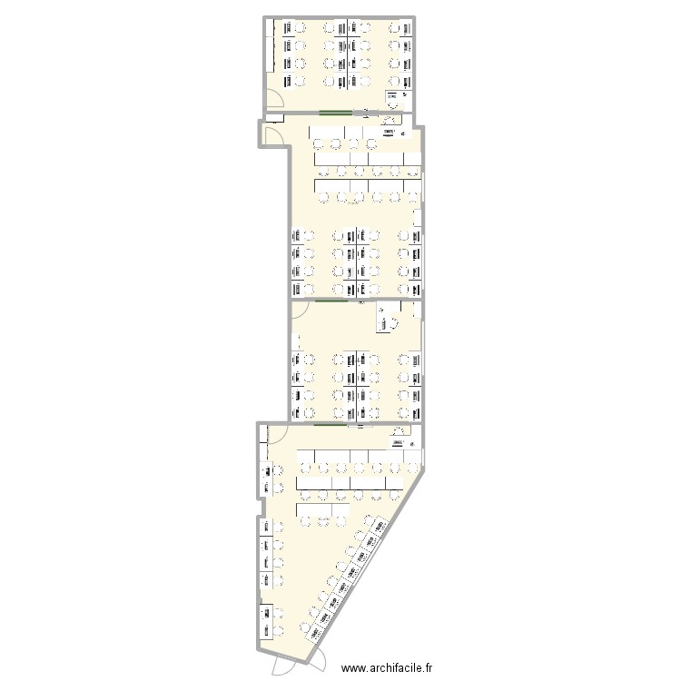 Batiment C Modif 6. Plan de 4 pièces et 255 m2