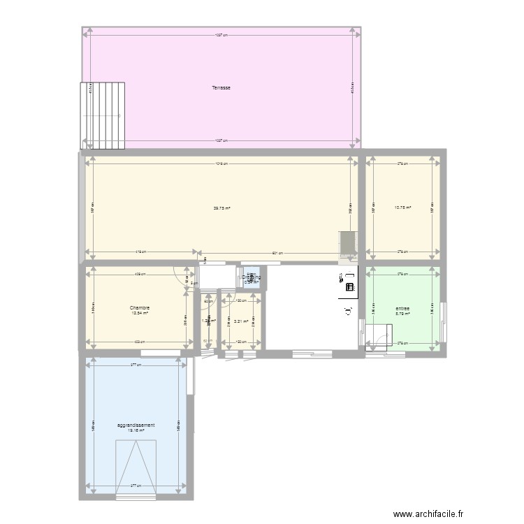 rez de chaussee renovation 2. Plan de 0 pièce et 0 m2