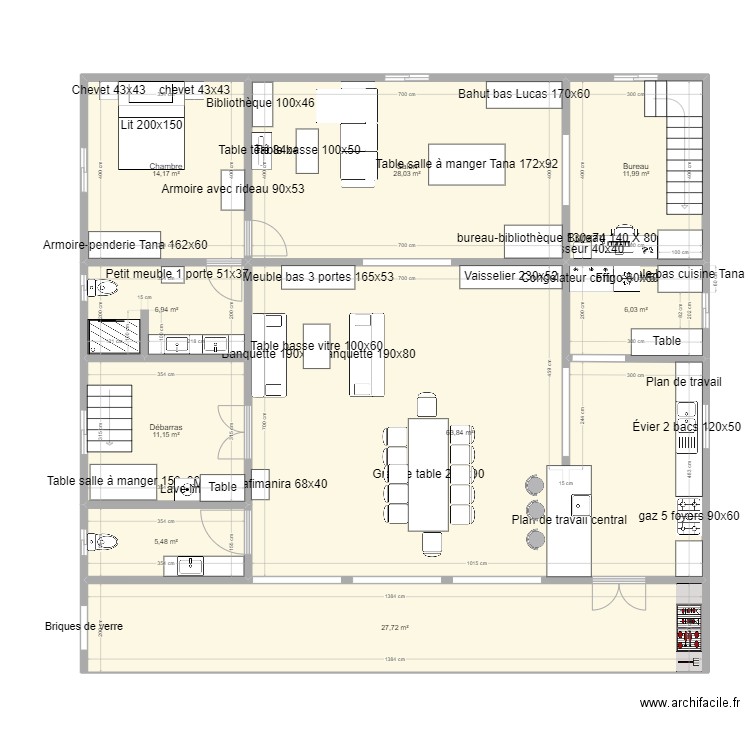 Maison Mangily 22 mai 2023. Plan de 9 pièces et 175 m2