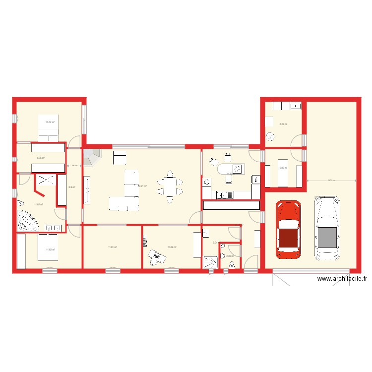 full house 6. Plan de 0 pièce et 0 m2