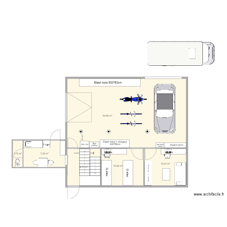 plan hangar v4 esc gauche 2 local. Plan de 6 pièces et 92 m2