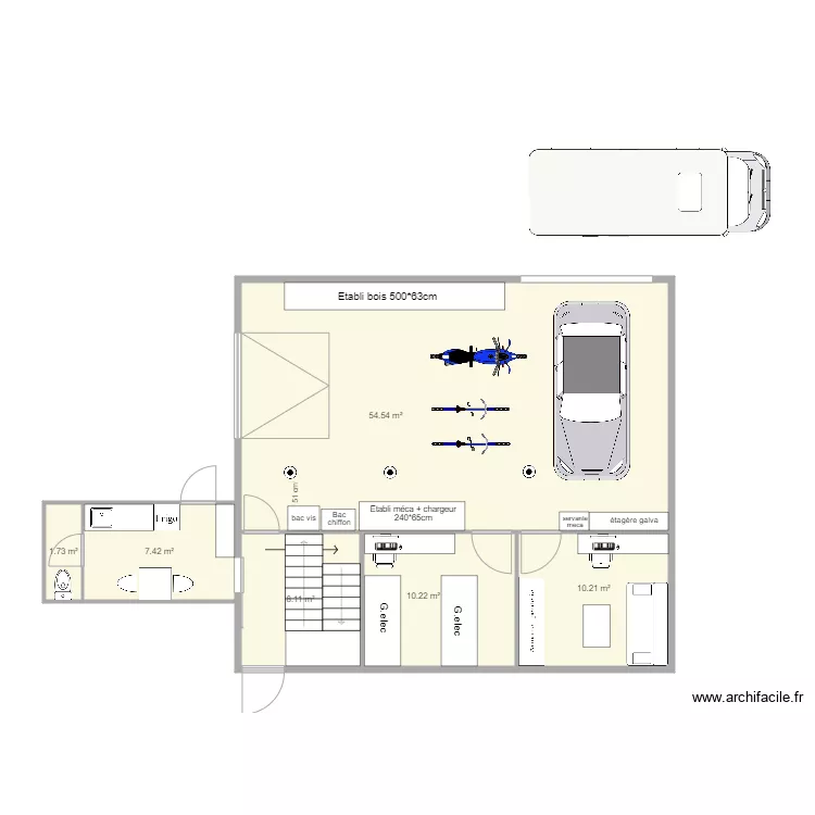plan hangar v4 esc gauche 2 local. Plan de 