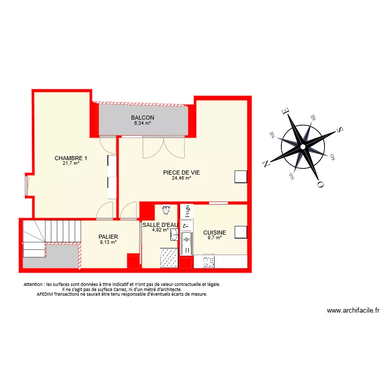 BI 6874 ETAGE. Plan de 