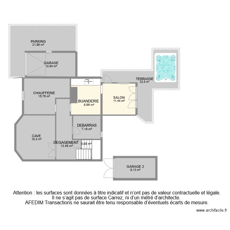 BI 7758 SOUS SOL PASCAL. Plan de 0 pièce et 0 m2