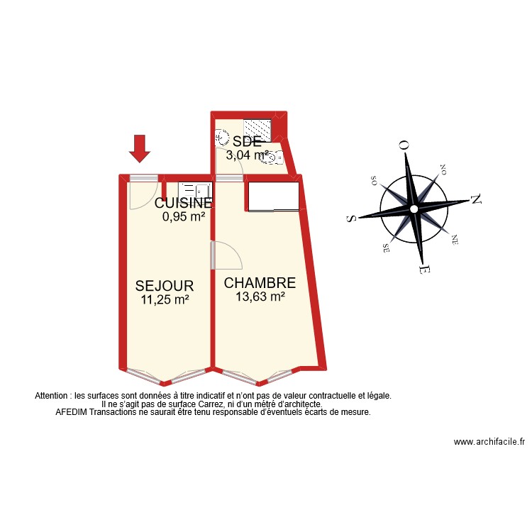 BI 10697. Plan de 7 pièces et 31 m2