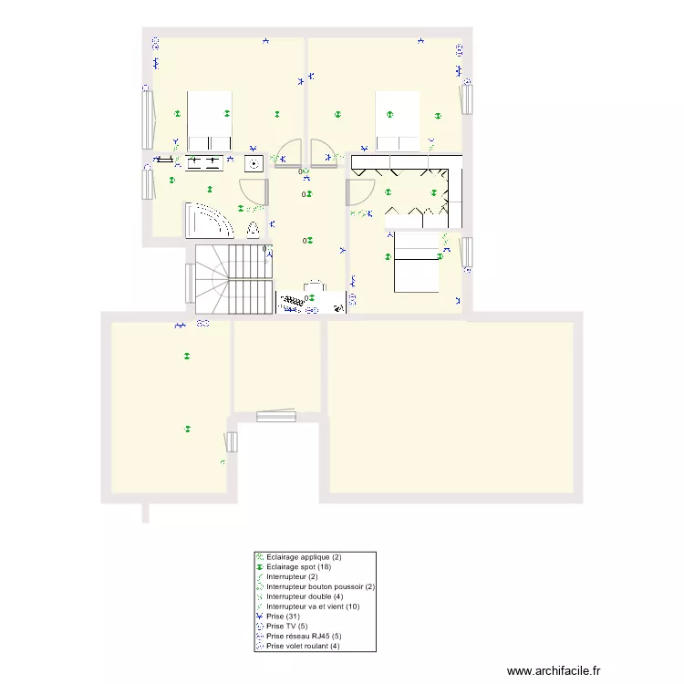 chantier Simon etage. Plan de 