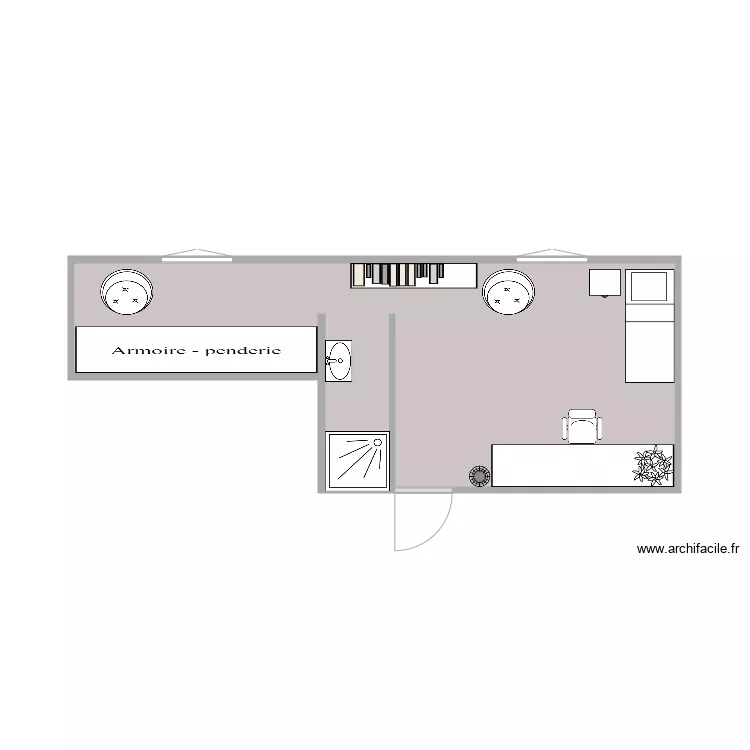 CHAMBRE ANAIS. Plan de 