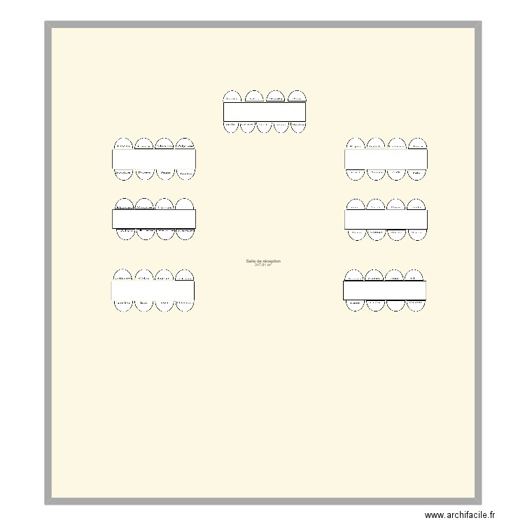 Salle de réception. Plan de 1 pièce et 348 m2