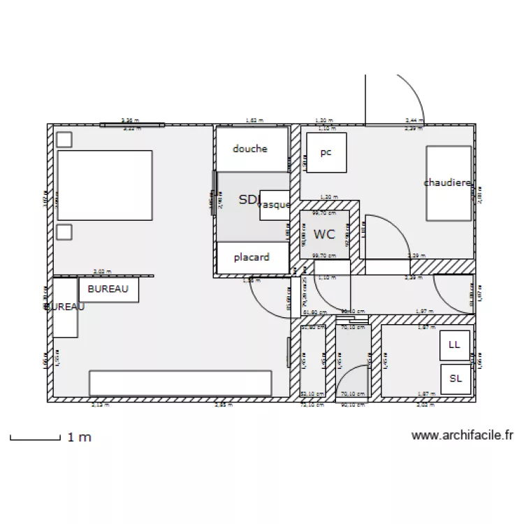 PIECE GARAGE MEUBLES. Plan de PIECE GARAGE MEUBLES. Plan de