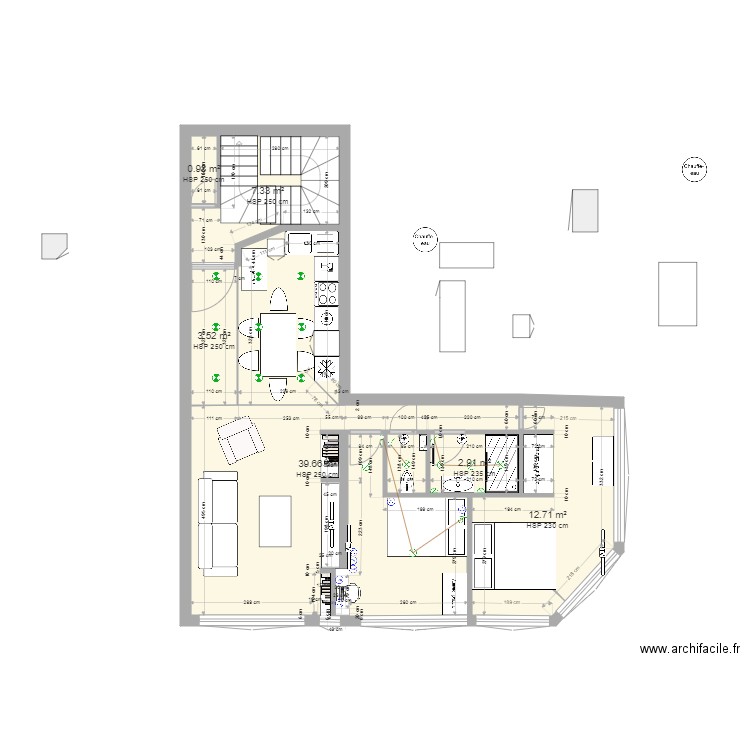 plan  cathedrale sens et 1. Plan de 0 pièce et 0 m2