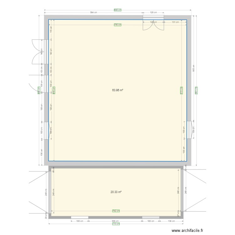 extension 2. Plan de 0 pièce et 0 m2