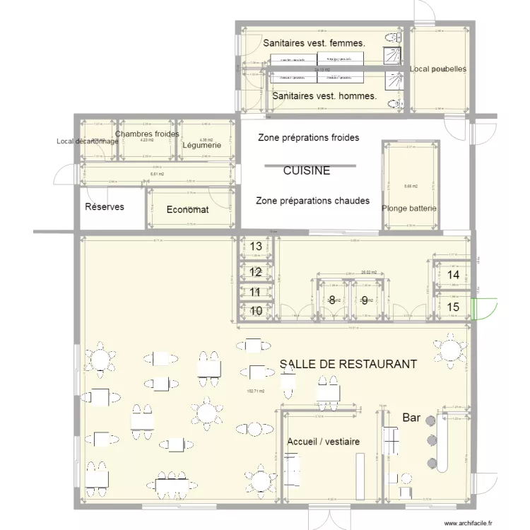 Plan restau roussillon. Plan de 