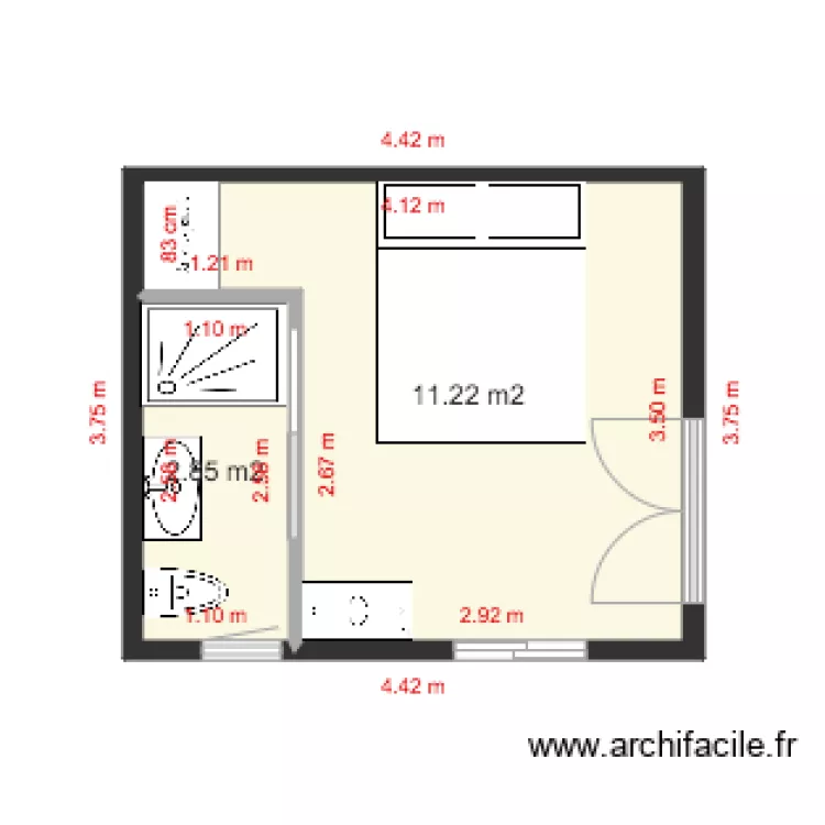 CHALET 1 CH VERSION 2. Plan de CHALET 1 CH VERSION 2. Plan de
