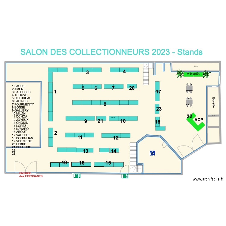 ESPACE GRAVETTE Salon des Collectionneurs 2023. Plan de 4 pièces et 759 m2