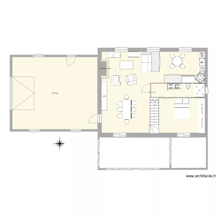 rez de chaussee. Plan de 