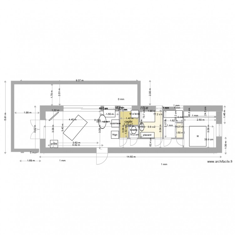 petite maison 2. Plan de 0 pièce et 0 m2