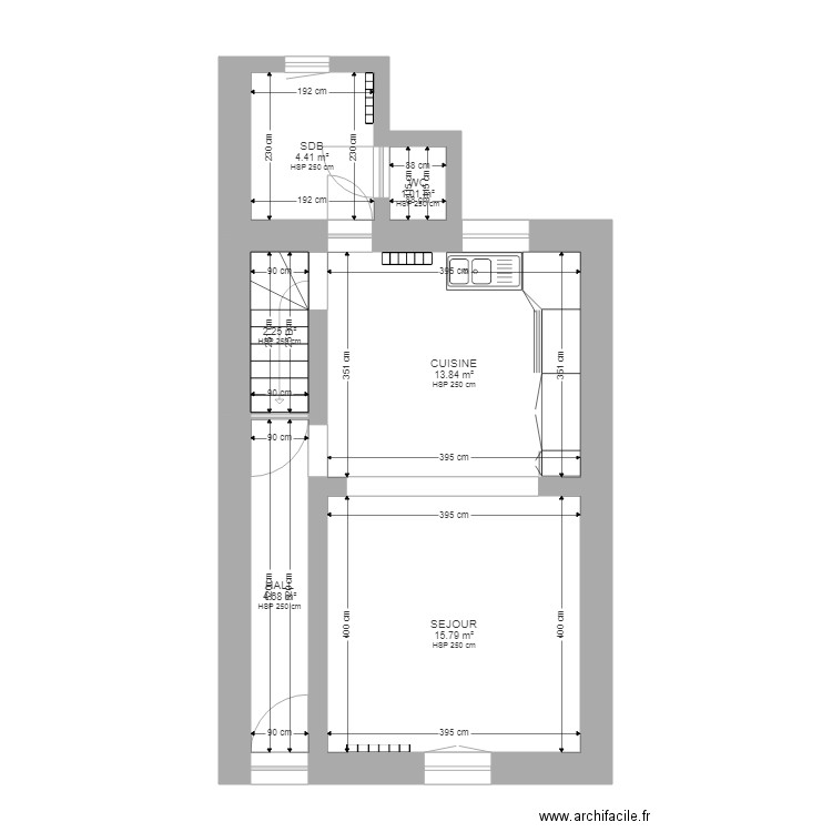 TUCCONI RDC. Plan de 0 pièce et 0 m2