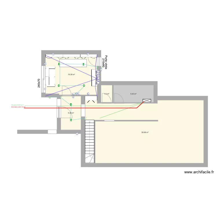 salle de sport Bourdello. Plan de 