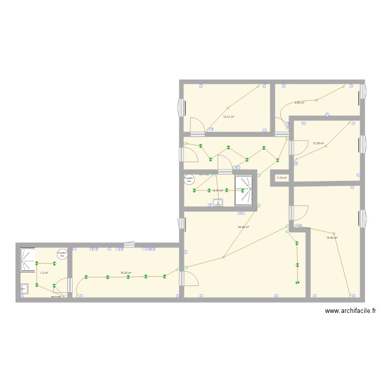 PLAN DE MAISON    ELECTRICITE1. Plan de 0 pièce et 0 m2