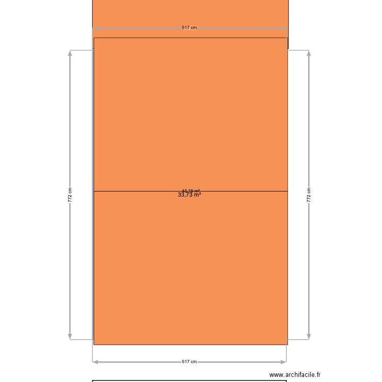 DELBREL AVANT. Plan de 3 pièces et 82 m2