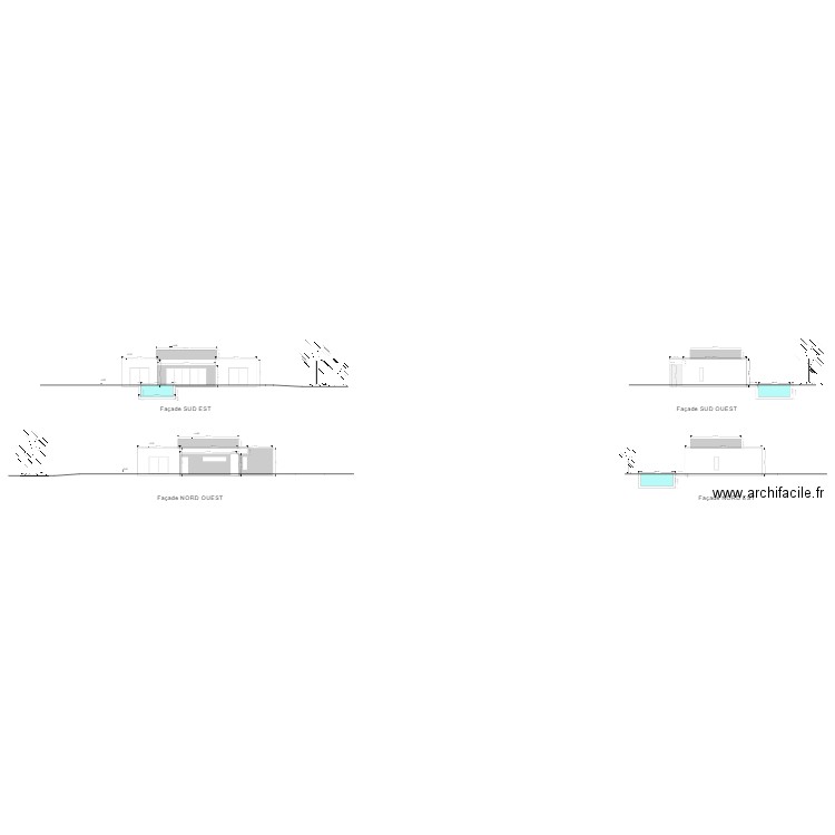 façades lot 2. Plan de 0 pièce et 0 m2