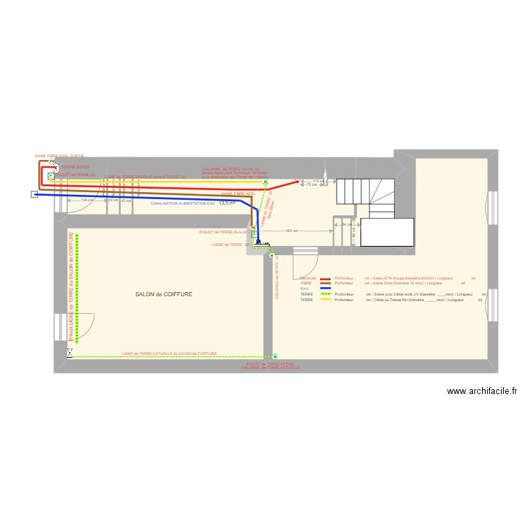 COURBET RDC enfouissement. Plan de 0 pièce et 0 m2