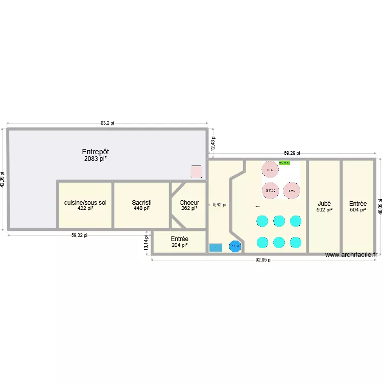 &Eacute;glise Plaisance. Plan de 