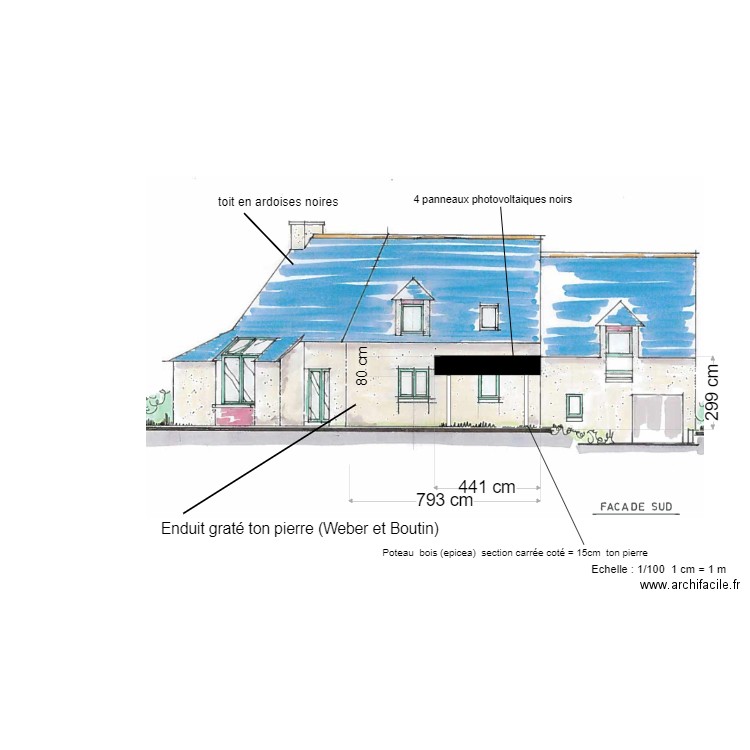 facade_perg. Plan de 0 pièce et 0 m2