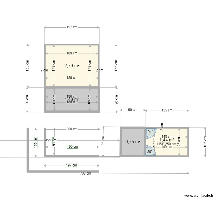 Mezzanine. Plan de 0 pièce et 0 m2