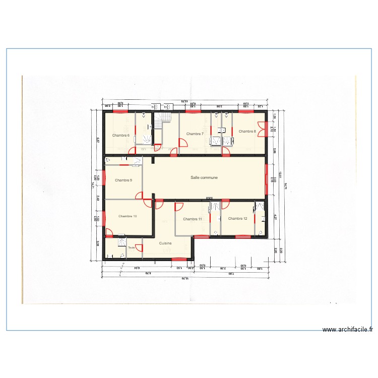 COLOC S/SOL IMPLANTATION. Plan de 15 pièces et 482 m2