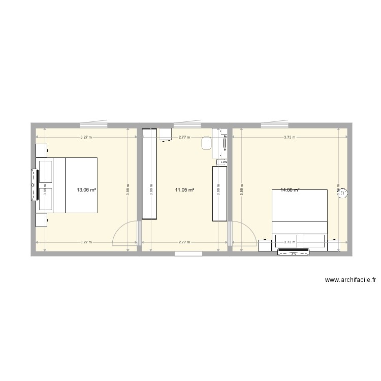 emménagement étage Montastruc option2. Plan de 0 pièce et 0 m2