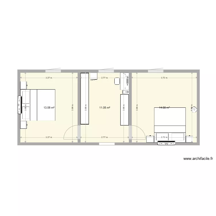 emm&eacute;nagement &eacute;tage Montastruc option2. Plan de 
