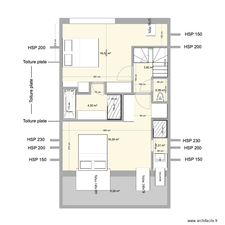 Banning 21 Rez 3. Plan de 8 pièces et 54 m2