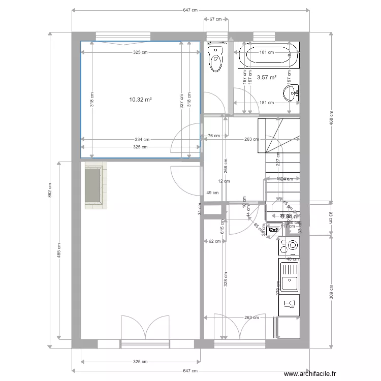 06 etage 1 actuel. Plan de 