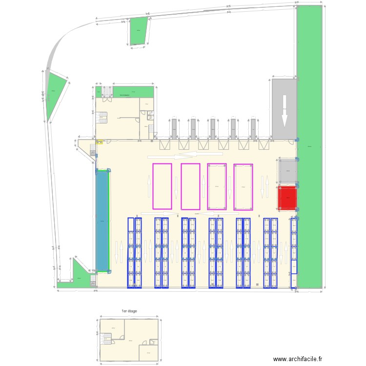 plan Lyon Futur projet. Plan de 97 pièces et 2047 m2