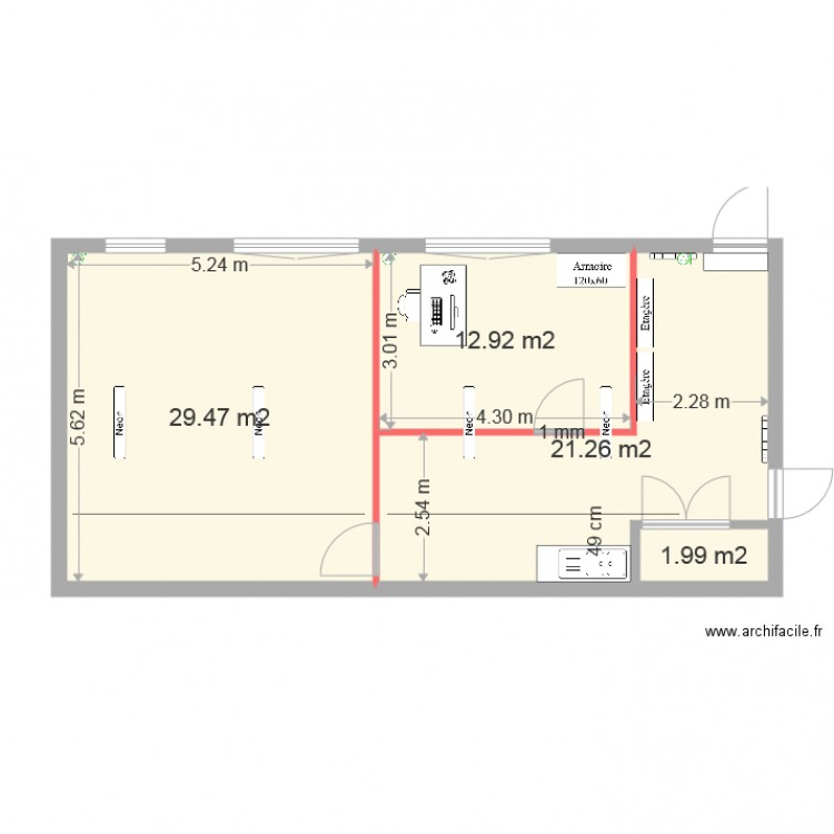 Salle Jeanne Arc Projet1. Plan de 0 pièce et 0 m2