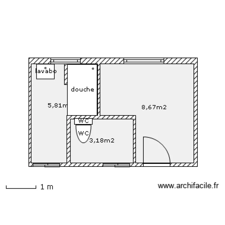 Salle de bain RICHARD. Plan de 