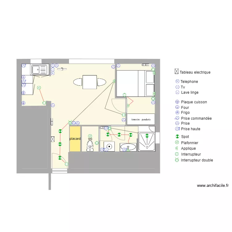 studio st maur electricite. Plan de 