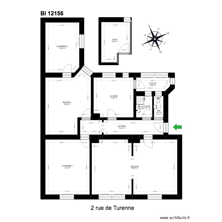 BI 12156. Plan de 0 pièce et 0 m2