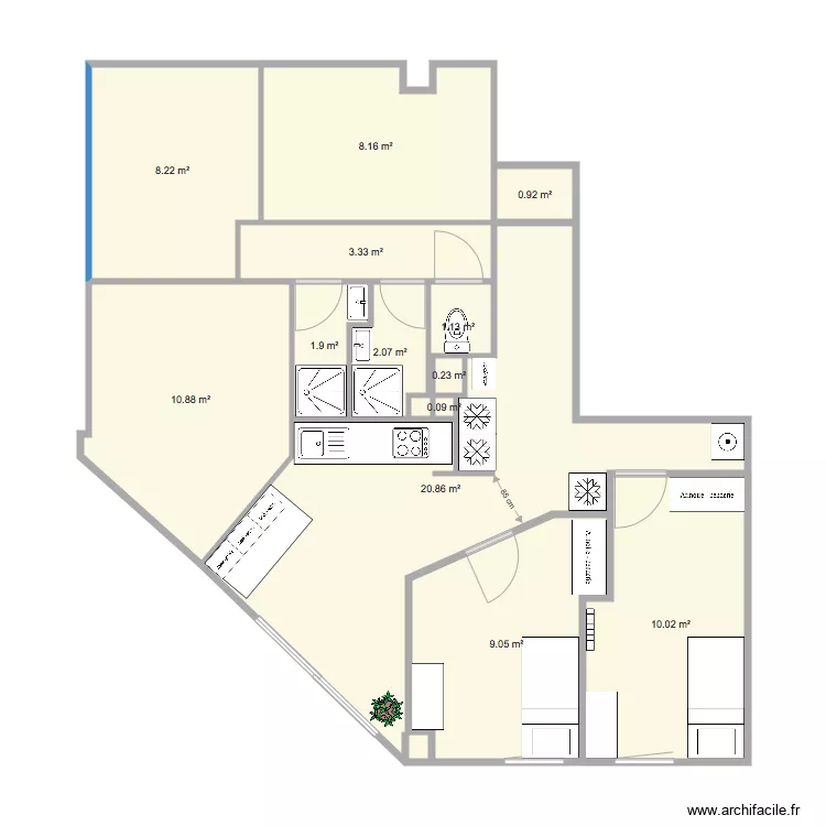 Evry 3 F4 V2. Plan de Evry 3 F4 V2. Plan de