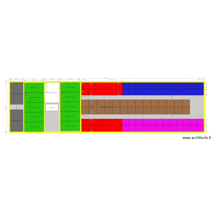 Plan rangement central. Plan de 0 pièce et 0 m2