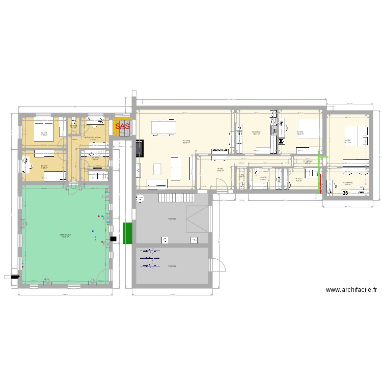 maison 4 CH  remise vélos salle de jeux raccordements. Plan de 0 pièce et 0 m2