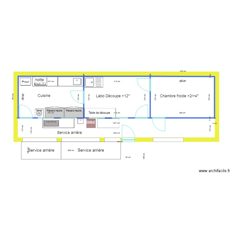 boucherie laboratoire Peri meubles. Plan de 0 pièce et 0 m2