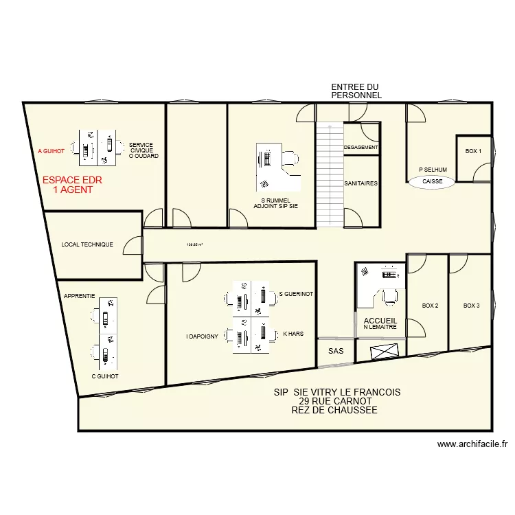 VITRY CARNOT. Plan de 
