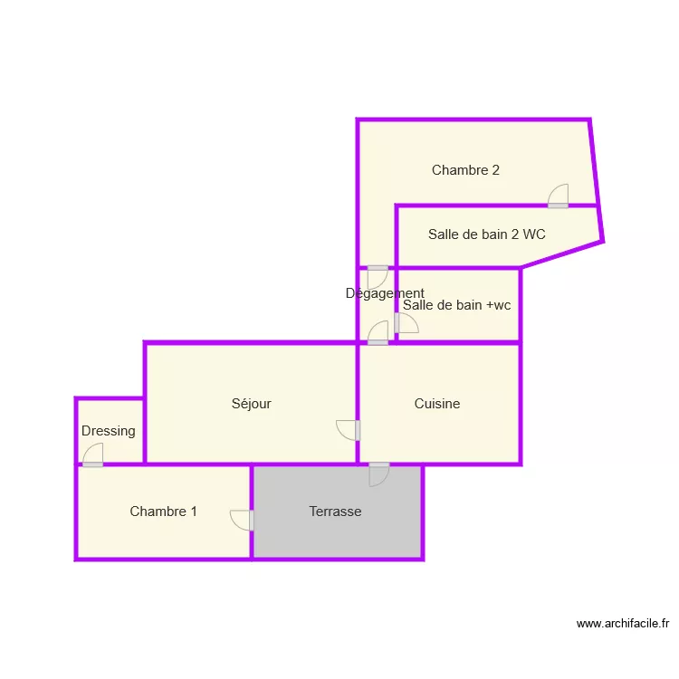 REZ DE CHAUSSEE NORD. Plan de 