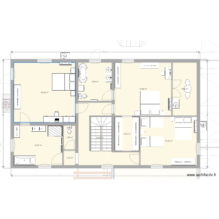 village 1 Plomberie. Plan de 0 pièce et 0 m2