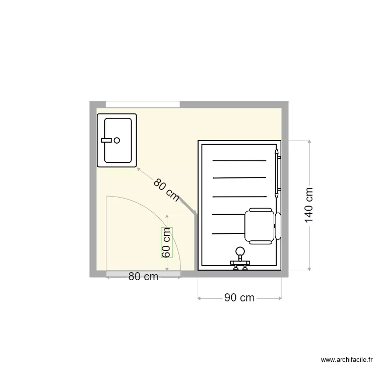 plan apr&egrave;s travaux corre. Plan de 