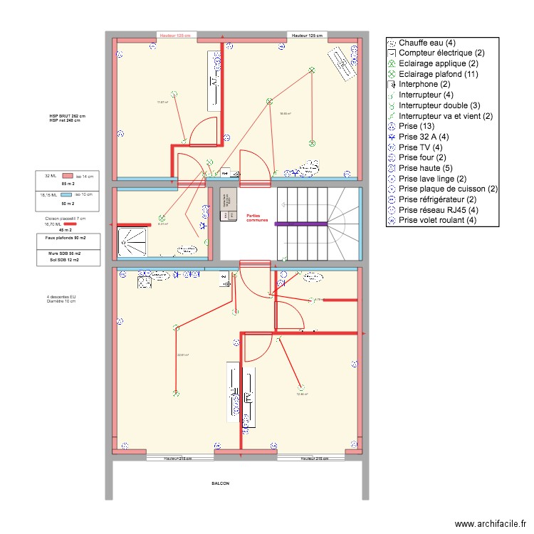 int 1er etage LOT B  02 12 2019. Plan de 0 pièce et 0 m2