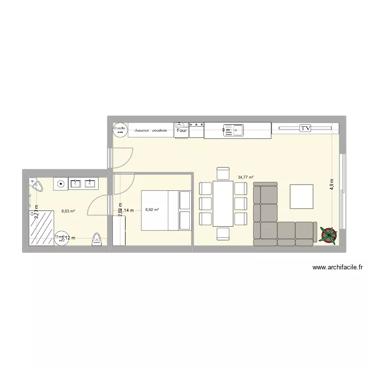 Tully. Plan de 3 et 52 m² Tully. Plan de 3 et 52 m²