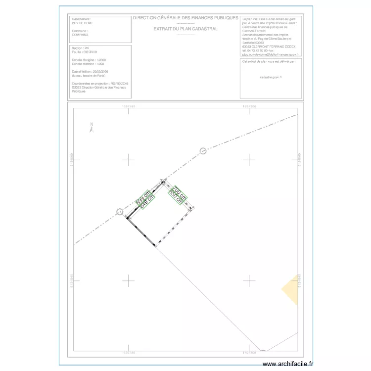 GarageBB1 9x7ext. Plan de 1  et 55 m²